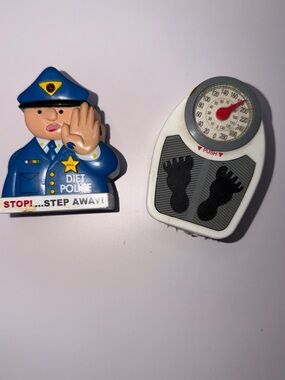 Two vintage talking fridge magnets-  works